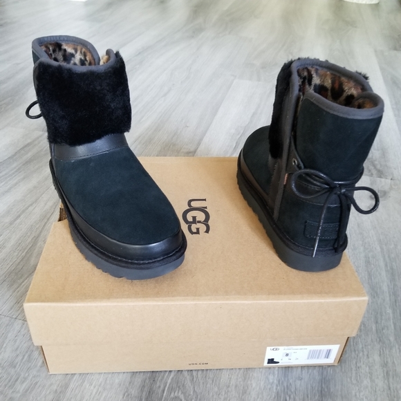 ugg leopard lined boots
